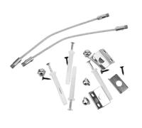 KOMBIUDA 2 Sets Furniture Wall Anchors Metal Anti-tip Straps Strong Fixing Silver for Creating A Safe Environment