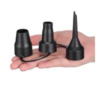 KOMBIUDA 2 Sets Plastic Air Inflator Nozzle Pump Adapter Multi-Nozzle Replacement for Electric Air Pumps Compatible with Inflatables Easy-Clean Compact Design