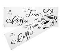 KOMBIUDA 2 Sheets Creative Coffee Wall Decor Sticker for Kitchen Cafe Restaurant Removable DIY Wallpaper Home Wall Backdrop for Doors Cabinets Refrigerators Smooth Surfaces