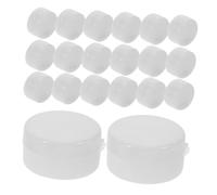 KOMBIUDA 20 Pcs White Rattle Ball Inserts for Plastic Noise Maker Replacement Rings for DIY Repair Sensory Stimulation and Easy Installation for Stuffed Animals and Craft Projects