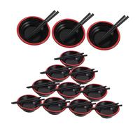 KOMBIUDA 20 Sets Miniature Japanese Ramen Bowls and Chopsticks Dollhouse Tableware for Kitchen Playset Tiny Plates for DIY Crafts Collectible Mini Doll Accessories