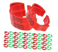 KOMBIUDA 200pcs Multi-color Poultry Leg Bands for Chickens Ducks Geese Lightweight Plastic Foot Rings with Numbers for Easy Identification and Breed Management Farms