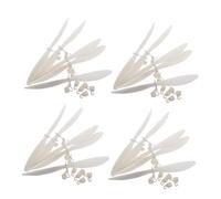KOMBIUDA 20pcs Aviation Model Aircraft Propellers Plastic Airplane Props for Rubber Band Powered Helicopters and Gliders Easy to Install Spare Parts for Stem Projects and Hobby Flights