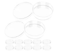 KOMBIUDA 20pcs Clear Plastic Petri Dishes with Secure Lids for Laboratory Cell Culture Tissue Engineering Science Experiments Lab Equipment Plates