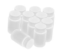 KOMBIUDA 20pcs Empty Medicine Pill Bottles Hdpe Vials Screw Cap Reagent Bottle Sample Jars