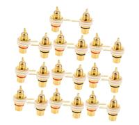KOMBIUDA 20PCS Female Audio Connectors Panel Mount Jack for DIY Home Theater Amplifiers Professional Speaker Terminal Binding Posts with Enhanced High Fidelity Sound Transmission