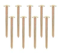 KOMBIUDA 20pcs Galvanized Survey Marker Stakes with Cross Design Low Profile Metal Ground Anchors for Precise Property Surveying Lawn Edging Paver Marking Reliable Land Measurement