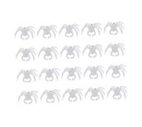 KOMBIUDA 20PCS Glow the Dark Halloween Spider Rings DIY Party Plaything for Scary Themed Celebrations Plastic Cosplay Accessories for Creative Decorations