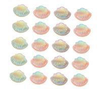 KOMBIUDA 20Pcs Gradient Shell Charms for DIY Phone Case Decoration Random Color Craft Accessories Chic Ocean Ornaments for Customizing Mobile Phone Shells