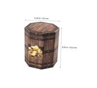 KOMBIUDA 20pcs Hexagonal Pirate Treasure Candy Boxes with Coin Motif Foldable Paper Treasure Chests for Pirate Theme Party Decor Favor Packaging Halloween Games and Birthday Celebrations