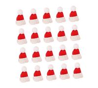 KOMBIUDA 20pcs Mini Woolen Christmas Hats Decorative Ornaments for Party Accessories DIY Handmade Photo Props and Festive Home Decor