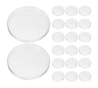 KOMBIUDA 20pcs Petri Dish with Lid, 150mm Clear Plastic Culture Plates, Stackable Laboratory Culture Dish for School and Science Fair Project