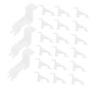 KOMBIUDA 20pcs Plastic Freezer Shelf Clips for Refrigerator Divider Support Plastic Brackets for Fridge Organization Easy Tool Installation Bulk Pack for Cooler Shelf Replacement