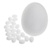 KOMBIUDA 20Pcs Plastic Pigeon Eggs Simulated Solid Bird Egg Models for Assisted Hatching Racing Pigeons Durable Lifelike Bird Supplies