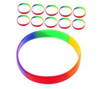 KOMBIUDA 20pcs Rainbow Silicone Wristbands for Lgbt Events Pride Party Supply for Adults and Flexible Design Fit for Celebrating Unity and Acceptance