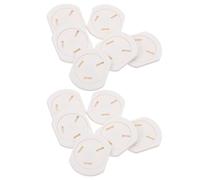 KOMBIUDA 20pcs Safety Plug Socket Covers Self-Closing Spring-Loaded Electrical Outlet Protectors Self-Adhesive Shock Prevention Caps for Home Nursery School Proofing