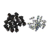 KOMBIUDA 20pcs Sturdy LED Light Bulb for Gauge with T5 Base and 3 LED Chips Illumination Interior Car Lights for Small Electric Wheelchair Car Accessory