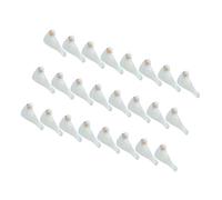 KOMBIUDA 24pcs Artificial Bird Decor for Weddings White Glitter Powder Simulated Birds Photography Props for Home and Events Lightweight Design