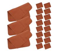KOMBIUDA 24pcs Brown Microfiber Cleaning Cloths, Individually Packaged Streak-Free Screen Wipes for Eyeglasses, Laptops, Cameras, and Electronic Devices
