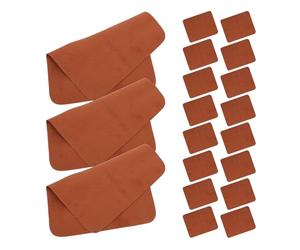 KOMBIUDA 24pcs Brown Microfiber Cleaning Cloths, Individually Packaged Streak-Free Screen Wipes for Eyeglasses, Laptops, Cameras, and Electronic Devices