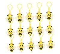 KOMBIUDA 24pcs Cute Bee Keychains Bee Keyring Backpack Pendant Purse Keychain Decor