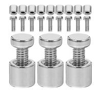 KOMBIUDA 24pcs M4x12mm Standoff Screws with Nuts for Acrylic Glass Picture Frame Wall Mount, Medium Sign Standoffs for Advertising Display and Hanging Frames