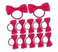 KOMBIUDA 25Pcs Bow Hair Ties Cute Solid Color Elastic Hair Accessories with Charming Bow Design Soft and Durable Bands for Women for Daily Wear and Sports Activities