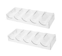 KOMBIUDA 2pcs Acrylic Chips Box Poker Chip Trays Poker Card Tray for Home Parties