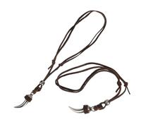 KOMBIUDA 2pcs Adjustable Men S Wolf Fang Necklace with Leather Chain Tribal Viking Jewelry for Couples and Friends Norse Mythology Inspired Vintage Pendant