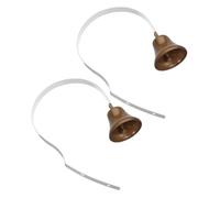 KOMBIUDA 2pcs Adjustable Metal Dog Door Bells Wall-mounted Pet Doorbell for Puppy Potty Training with Clear Loud Ringing Tone Space-saving Hanging Communication Bells for Dogs and Puppies