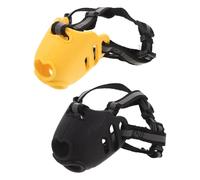 KOMBIUDA 2pcs Adjustable Small Dog Muzzle Basket Mouth Cover Soft Breathable Pet Mouth Guard for Biting Chewing Scavenging Training and Grooming Gentle Fit Lightweight Snout Protection