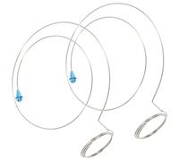 KOMBIUDA 2Pcs Adjustable Wire Loupe Holder, Steel Magnifier Fixing Circle, Flexible and Portable Repair Tool for Watch Repair and Fine Arts Crafts