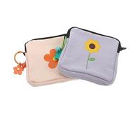 KOMBIUDA 2Pcs Adorable Sanitary Napkin Storage Bags Portable Menstrual Pads Pouches for Coins Jewelry and Feminine Products Compact and Discreet Design for Privacy Women