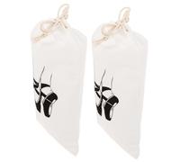 KOMBIUDA 2pcs Ballet Shoe Bags for Cute Canvas Dance Drawstring Pouch Ballet Accessories Storage Bag for Women Ballerina Travel Gym Yoga
