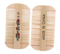 KOMBIUDA 2pcs Bamboo Lice Comb for Boys and Girls Fine Tooth Hair Comb for Dandruff Lice Natural Scalp Treatment for Dogs Cats Double-sided Grooming Tool