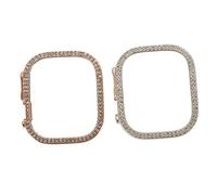 KOMBIUDA 2pcs Bling Protective Case for Bumper Shell Detachable Design Reusable Watch Cover Stylish Durable Accessory for Complete Protection and Fashion Upgrade