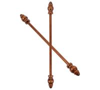 KOMBIUDA 2pcs Brown Wooden Scroll Rods for Poster Frame Hanging and DIY Patchwork Decoration Suitable for Home and Studio