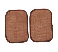 KOMBIUDA 2Pcs Bunny Grass Mat Cooling Pad for Small Pets Safe Natural Woven Bedding for Guinea Pigs Hamsters Squirrels Odor- Stress-relief Chew Comfortable Cage Flooring Random Color