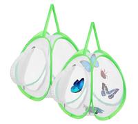 KOMBIUDA 2pcs Butterfly Habitat Mesh Cage for Outdoor Use Lightweight and Portable Butterfly Enclosure Zipper -resistant Easy to Clean Breathable Design for Caterpillars and Jumping Spiders