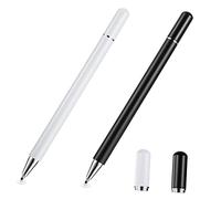 KOMBIUDA 2pcs Capacitive Touch Screen Stylus Pens for Mobile Phones and Tablets, Fine Pen Stylus for Touch Screens, Black and White Dual-head Set Suitable for Smartphones and Tablets