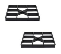 KOMBIUDA 2pcs Cement Floor Tile Mold Plastic DIY Paving Mold for Garden Path Stepping Stone Pavement, Outdoor Sidewalk Path Molding Maker for Landscaping