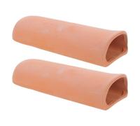 KOMBIUDA 2pcs Clay Cichlid Breeding Cave for Aquarium Fish Tank, Orange Aquarium Hiding Place Reduces Territorial Disputes and Provides Shelter for Shrimp and Cichlids
