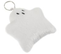 KOMBIUDA 2Pcs Cute Plush Ghost Keychain Pendant for Backpack Hanging Decor, Cartoon Soft Stuffed Bag Charm Gift for Halloween Accessories