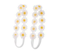KOMBIUDA 2pcs Daisy Flower Headband Elastic Hair Wreath Garland for Women Girls Hippie Boho Spring Party Beach Wedding