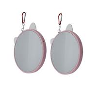 KOMBIUDA 2Pcs Decorative Bird Mirror Household Parakeet Hanging Parrot Plaything Fun Cage Accessory Easy to Install Gift for Pet Bird Owners