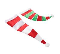 KOMBIUDA 2pcs Elf Hats Striped Christmas Party Head Accessories Festival Supplies for Adults Holiday Photo Props and Decorations