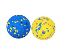 KOMBIUDA 2pcs Etpu Tough Dog Chew Balls Floating Tennis for Interactive Play for Large Medium Small Dogs and Puppies Bright Colorful Outdoor Fun