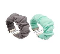 KOMBIUDA 2pcs Fabric Watchband for Elastic Hair Ring Smartwatch Strap Chic Scrunchie Watchband Accessory