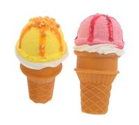 KOMBIUDA 2pcs Fake Ice Cream Realistic Simulation Food Dessert Model for Home Shops Photography and Staging Display Imitation Cream Cone Balls