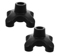 KOMBIUDA 2pcs Folding Canes Quad Cane Base Replacement Self Standing Walking Stick Tips Walking Prong Tips